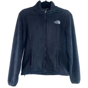 THE NORTH‎ FACE Women’s Fuzzy Fleece Black Full Zip Jacket Size Small